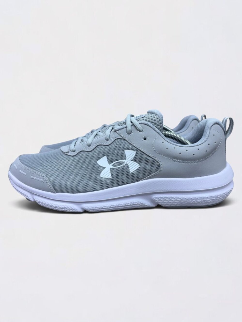 Under Armour Charged Assert 10 Running Shoes Men's Size 12 (4E) Gray White NWOB